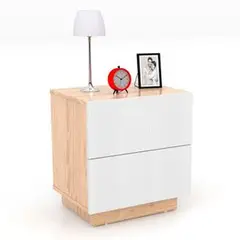 MADERKIT - Mesa De Noche Enkubo Color Rovere-blanco