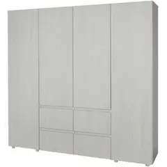 MADERKIT - Armario 2m x 2m 4 cajones color Blanco Niebla