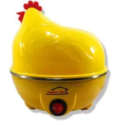 PORTAL DEL HOGAR - Hervidor De Huevos Gallina Para 7 Huevos Amarilla