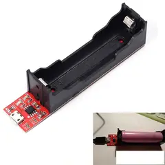 GENERICO - Cargador Bateria Lipo BMS TEC4056 TP4056 1S Con Soporte Pila 18650