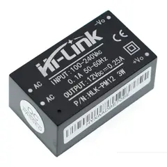 GENERICO - Mini Fuente Regulador Voltaje HLK-PM12 AC-DC 90-245V a 12V 250mA 3W