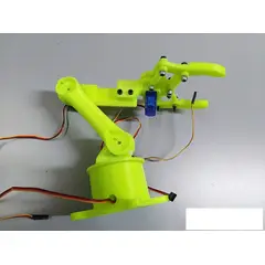 GENERICO - Brazo Robotico Plastico PLA Ensamblado 4 Servos 4 Grados Libertad Sg90