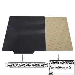 GENERICO - Kit Sticker Magnetico Adhesivo 22x22cm Filamento PLA 80C