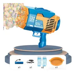 GENERICO - Pistola De Burbujas Electrica 132 Agujeros Recargable