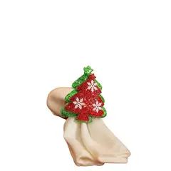 VOYPRE - Accesorio Navideño 3en1 Pulsera Servilletero y Cortinero Árbol RjBr.