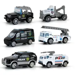 DAYOSHOP - Colección Carros Policia Rescate Juguete Carroceria Demetal
