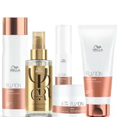 WELLA - Kit Fusion Shampoo Mascarilla Oleo Acondicionador Amino Refiller