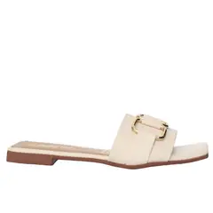 ZAVATTY - Sandalia plana para mujer V636-Z84 TALCO