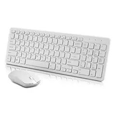 DIANSHENG - Teclado Con Mouse Optico Inalambrico Slim Gkm520