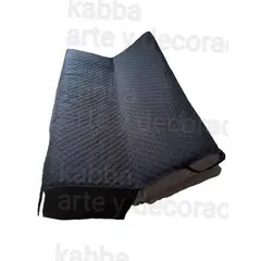 GENERICO - Protector Sofacama Sin Brazos 3 Puestos Doble Faz Negro - Gris
