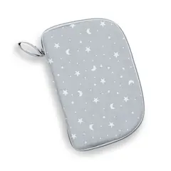 MOIS BABY - Portadocumentos Organizador para Bebé Gris Lunas y Estrellas