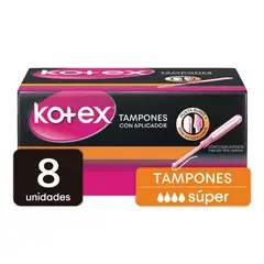 KOTEX - Tampones Con Aplicador Super X 8und