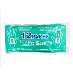 ALFA SAFE - Guantes Alfasafe Latex 8 X 12 Pares