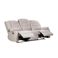 MUEBLES FIOTTI - Sofa reclinable 3 puestos Biege Kalerin Premium
