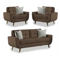 GENERICO - Juego de Sala 3 1 1 Kamille Marrón