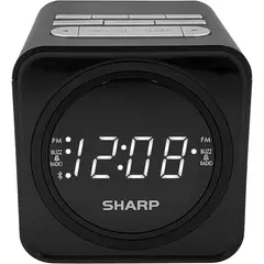 SHARP - Radio Reloj Fm Con Altavoz Bluetooth Puerto De Carga Doble Alarma