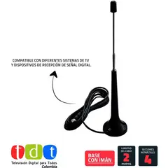 DAIRU - Antena tdt extensible para tv y decodificador