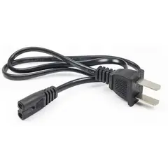 GENERICO - Cable de poder tipo 8 - 1.8 m para grabadora,impresoras,tv