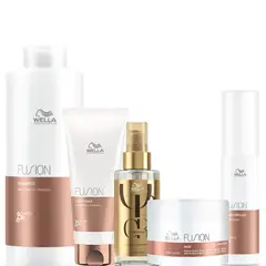 WELLA - Kit Fusion Shampoo Litro Mascarilla Oleo Amino Refiller Acondicionador