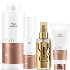 WELLA - Kit Fusion Shampo Litro Acondicioandor Oleo Amino Refiller