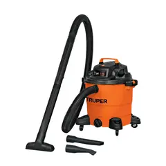 TRUPER - Aspiradora de sólidos y líquidos de 12 gal, plástica,