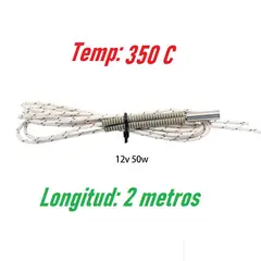GENERICO - Cartucho Calentador Resistencia Hotend 24V 50W 6x20mm x 2mt
