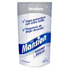 MANSION - Cera para pisos Máximo Brillo Todo Color 800ml
