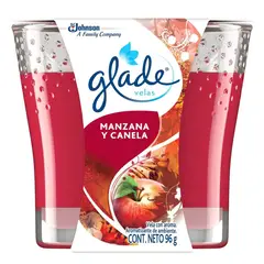 GLADE - Ambientador Vela Manzana Y Canela, 96gr