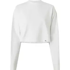 CALVIN KLEIN - Camiseta Blanca Manga Larga Para Mujer