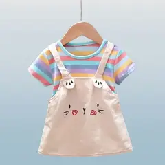LUSOLSI - Prendas niñas ropa conjuntos vestido enterizo niños