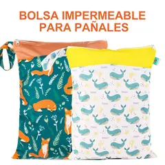 CARER SPARK - Bebe Pañales Bolsa De Almacenamiento Zorros Naranja-Verde