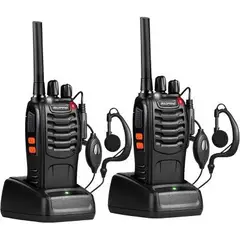 BAOFENG - Par radios de comunicación 888 16 canales mas audíf bat2800mah