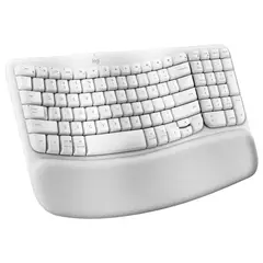LOGITECH - Teclado Ergonómico Inalámbrico Wave Keys Blanco