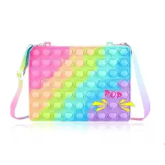 GENERICO - Push Pop It Bolso Arcoíris Para Niñas Burbujas Reventar
