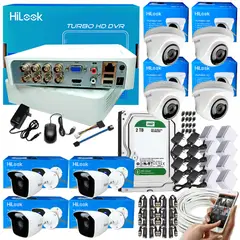 HILOOK - KIT CCTV HIKVISION DVR 8CH 1080P + 8 CÁMARAS DE SEGURIDAD 2MP + DISCO 2TB