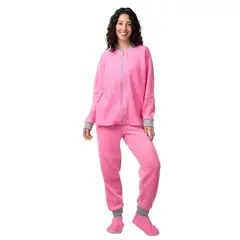 SANTANA - Pijama Mujer Térmica Rosado