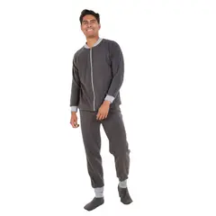 SANTANA - Pijama Hombre Térmica Gris