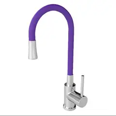 GENERICO - Grifo para lavaplatos cuello Flexible Violeta con Ahorrador de agua