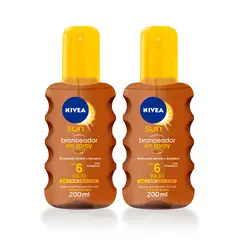 NIVEA - Aceite Bronceador En Spray Fps6, 200 mL X2