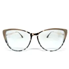AT NIGHT SUNGLASSES - Marco óptico de lujo At night semi ojo de gato cafe crema Unisex