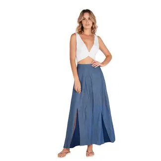 FIORY - FALDA LARGA AZUL F099