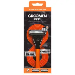 GROOMEN - Maquina De Afeitar 300 + 2 Repuestos