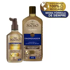 TIO NACHO - Shampoo Engrosador Capilar 415 ML + Tratamiento 90 ML