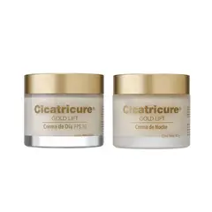 CICATRICURE - Crema Facial Antiarrugas Antiedad Gold Dia 50 G + Gold Noche 50 G