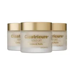 CICATRICURE - Crema Facial Antiarrugas Antiedad Gold Noche 50 G x 2 Unidades + Gold Dia
