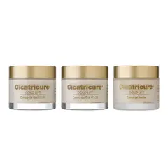 CICATRICURE - Crema Facial Antiarrugas Antiedad Gold Dia 50 G x 2 Unidades + Gold Noche