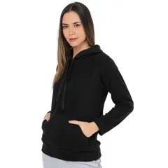 SANTANA - Hoodie Térmico Mujer Quebec Negro
