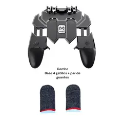 GENERICO - Combo 4 Gatillos Pubg - Freefire Celular AK-66 +Guantes para dedos