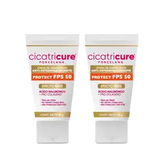 CICATRICURE - Crema Antiedad Protector FPS 50 Porcelana 40g X2