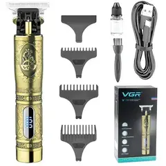 VGR - Máquina patillera barberia v-091 recargable dorada
